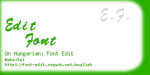 edit font business card